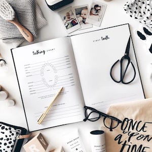 Baebe Baby Milestone Book, Minimalist Record Baby Memory Book, Baby Journal, Pregnancy Journal, Baby Keepsake