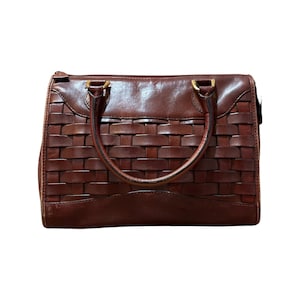 Vintage Etienne Aigner Woven Leather Handle-bag
