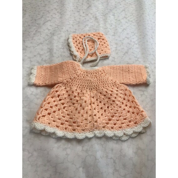 NEW Vintage Infant Or Baby Doll Jacket & Bonnet 8… - image 5