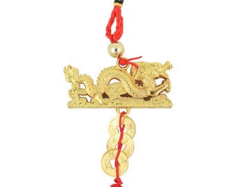 Double-Side Shinning Lucky Dragon Charm for 2024 Year of the Dragon