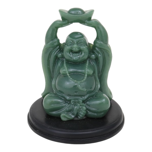 Chinese Emerald Green Money Buddha Statue