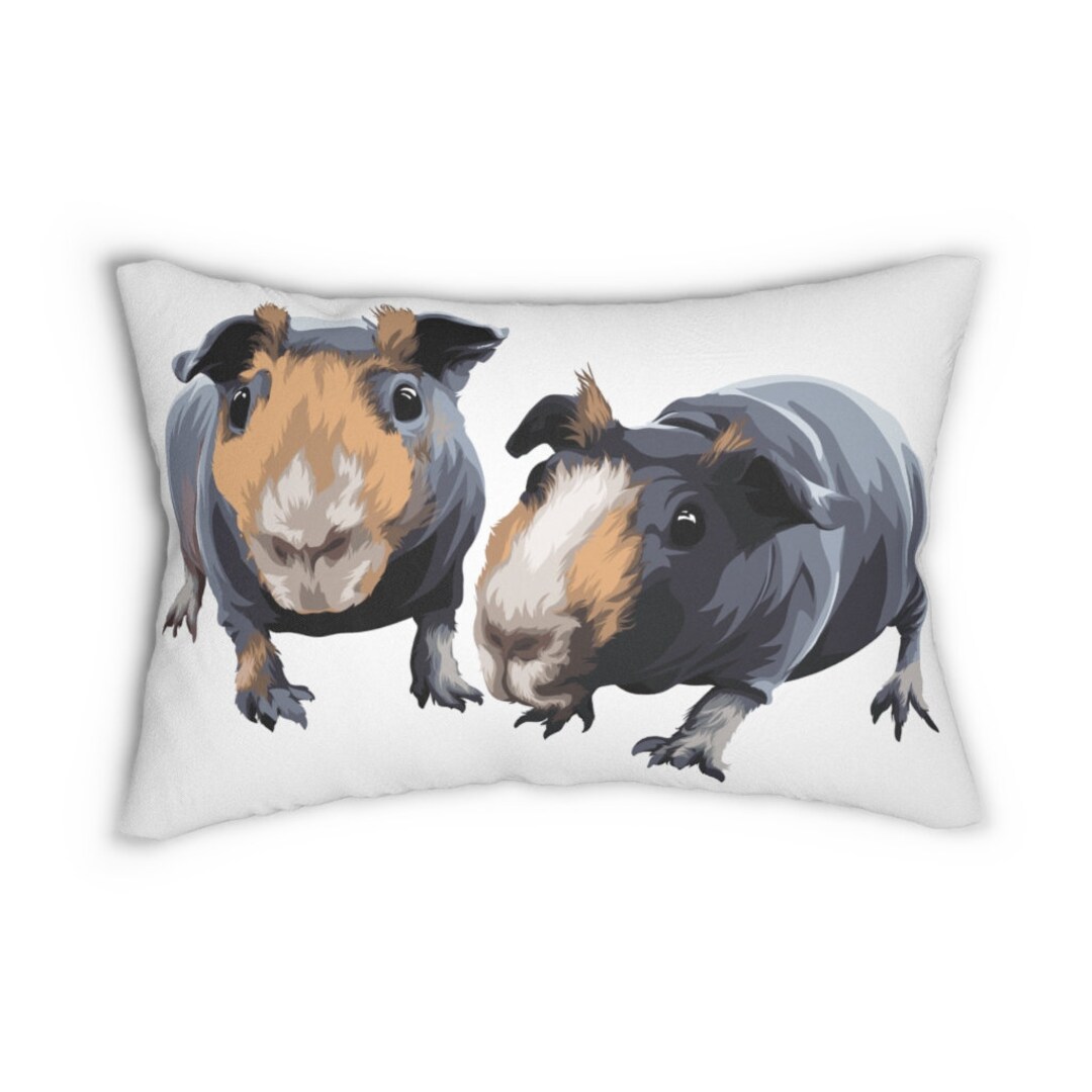 Guinea Pigs Spun Polyester Lumbar Pillow Etsy
