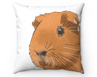 Cuy Guinea Pig Spun Polyester Square Pillow