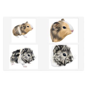 Feuilles d'autocollants LAGPR pour cochons d'Inde