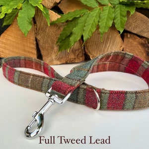 Autumn Khaki Tweed Dog Lead  | Silver Metal Hardware | Female Country Dog Puppy Lead Leash | Dash Of Hounds