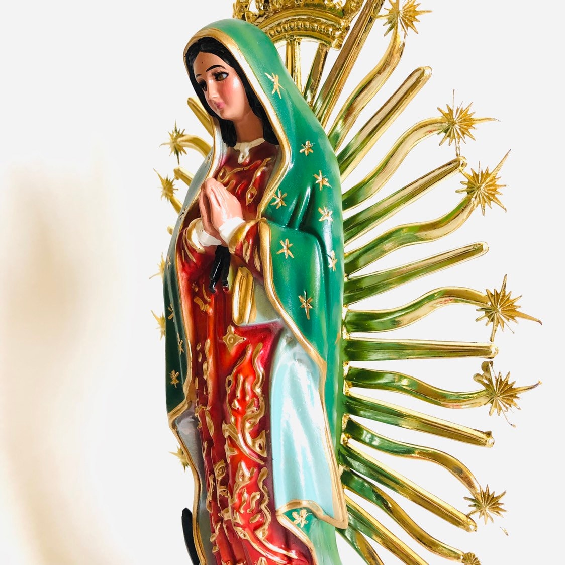Virgen de Guadalupe Statue Our Lady of Guadalupe Virgencita Etsy