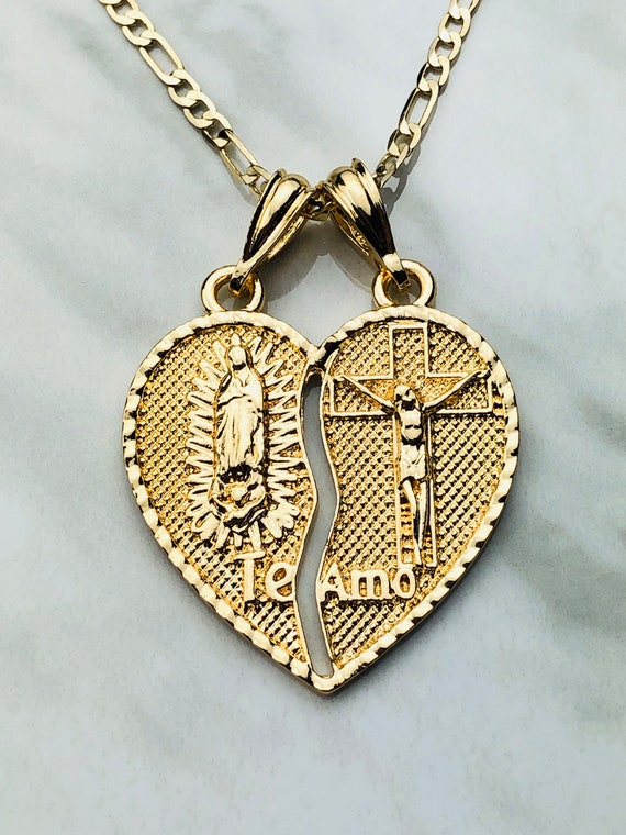 virgin mary heart necklace