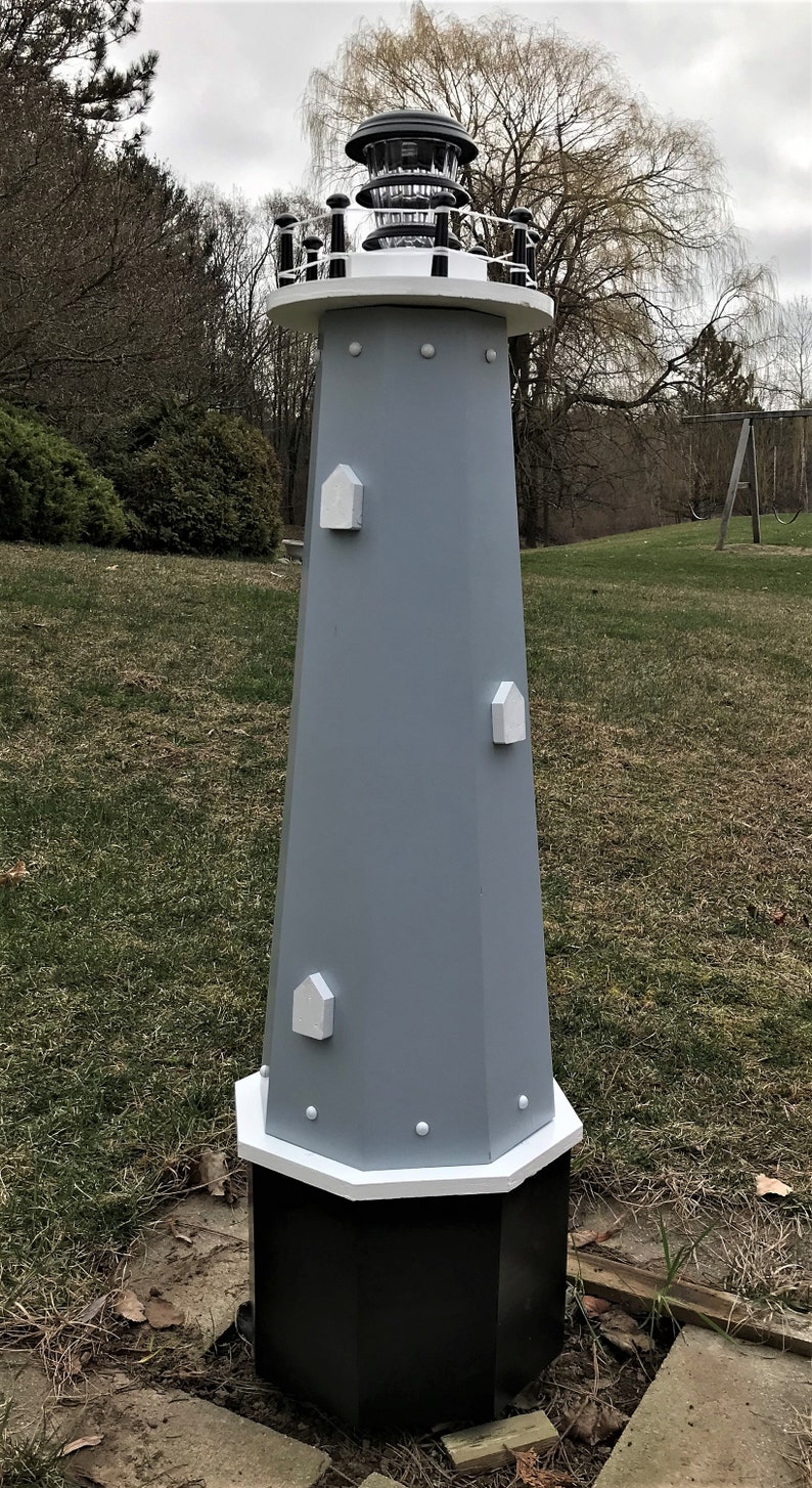 Lighthouse Well Pump Cover Lawn Solar Light Yard 48 inch Wood | Etsy