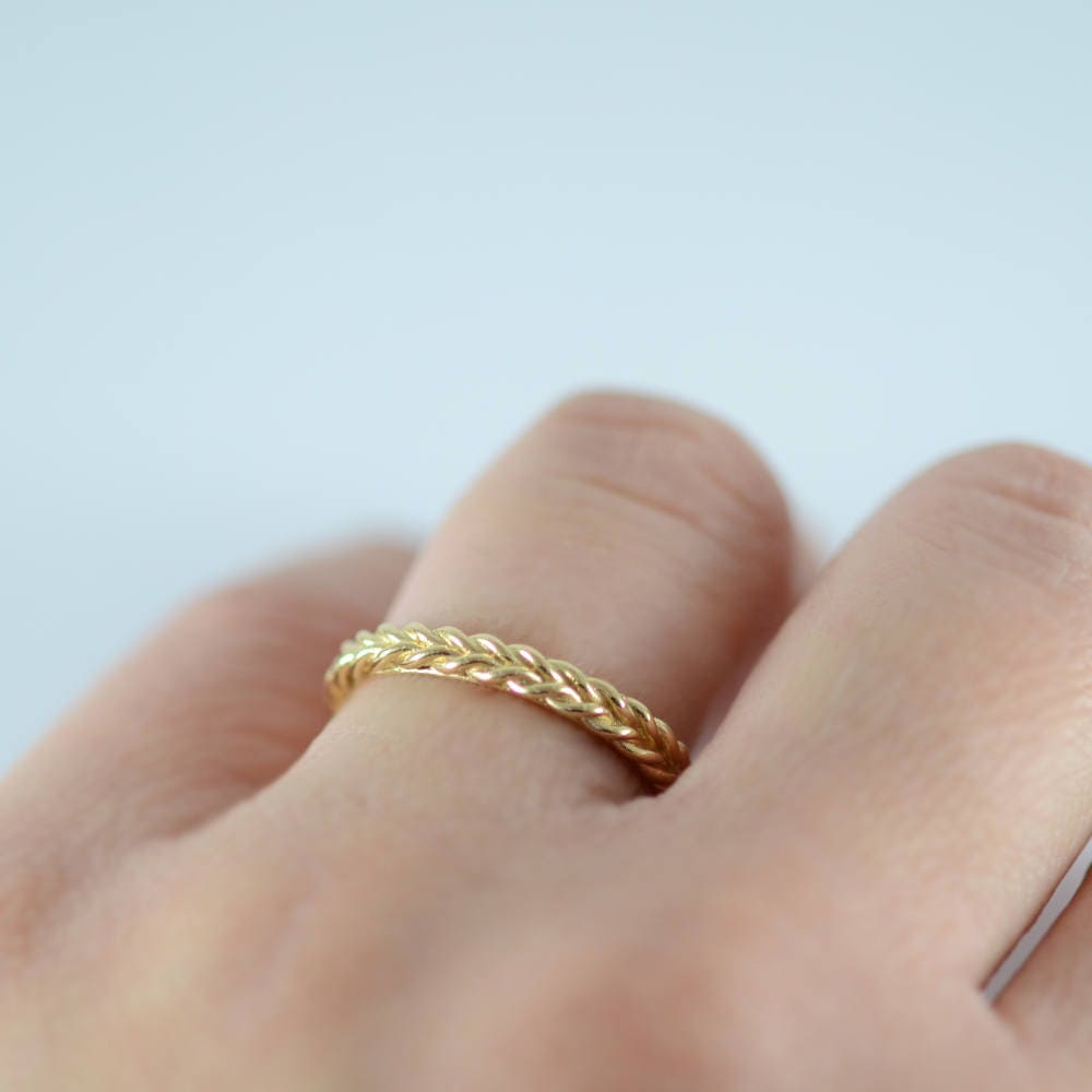 Twist Ring, Double Twist Ring, Gold Twist Ring, Braid Ring, Double Braid  Ring, Delicate Gold Ring, Gold Ring, Delicate Ring, Braided Ring - Etsy