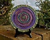 Mandala Plate in Metallic Polish