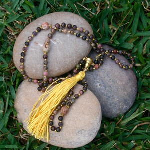 Rhodonite Japa Mala 108 Meditation Beads