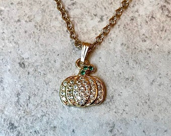 collana di zucca di cristallo riempita d'oro