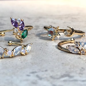 verstellbare Gold Vermeil Ringe