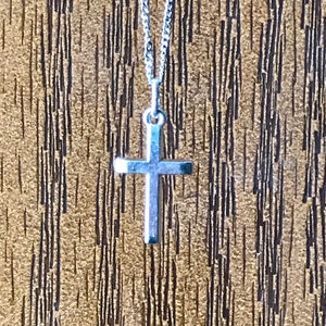 men’s/boy’s stainless steel cross necklace