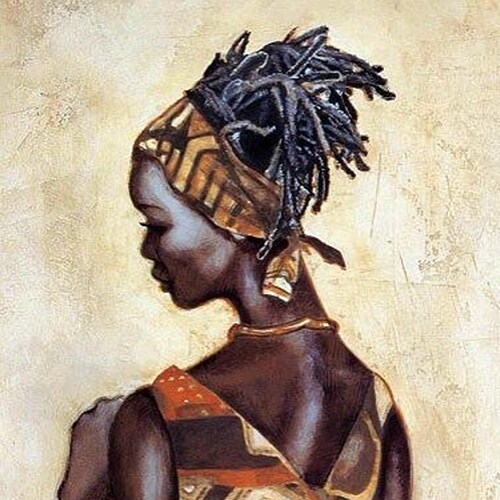 African Woman Cross Stitch Pattern 1 Instant PDF Download Etsy