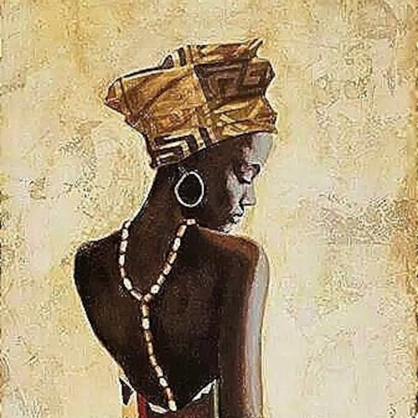 Beautiful African Lady Etno Cross Stitch 796 Modern Cross Stitch Pattern Counted Cross Stitch Chart Pdf Format Instant Download