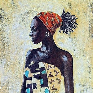Cross Stitch patroon mooie Afrikaanse dame Afrikaanse kunst 797 moderne DIY geteld Cross Stitch Chart PDF-formaat direct downloaden