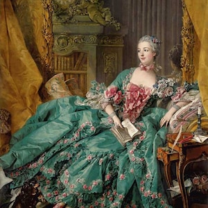Francois Boucher Madame de Pompadour 635 Kit de punto de cruz Tela aida de 14 hilos Hilo de algodón preseleccionado Instrucciones para la tabla de agujas