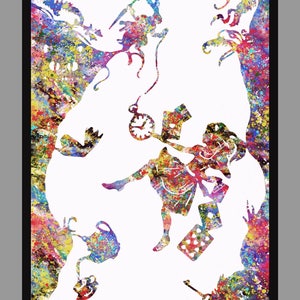 Cross Stitch patroon Alice in Wonderland aquarel kunst 426 moderne DIY Cross Stitch Chart geteld PDF-formaat Instant Download Needle Craft