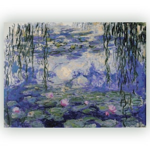 Claude Monet Waterlelie vijver 170 modern kruissteekpatroon geteld kruissteektabel Needlecraft Pdf-formaat Instant Download