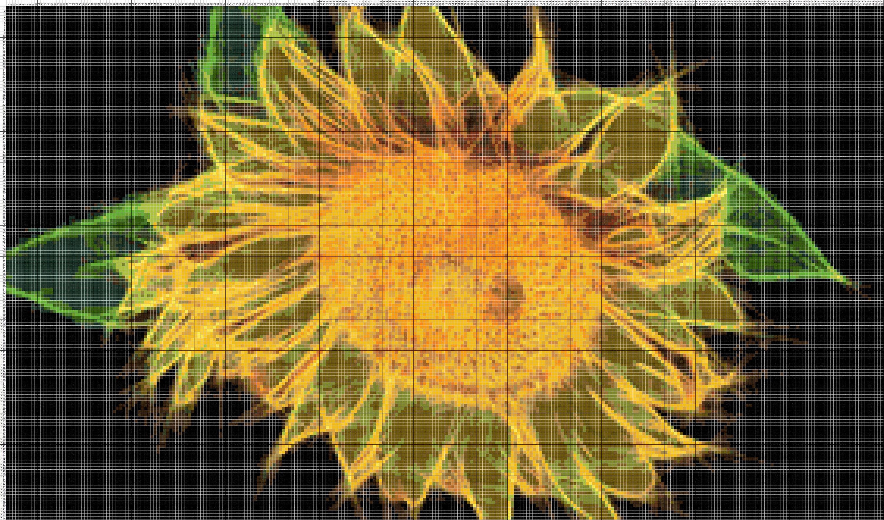 Transparent Sunflower Fractal 924 Modern Cross Stitch Pattern - Etsy