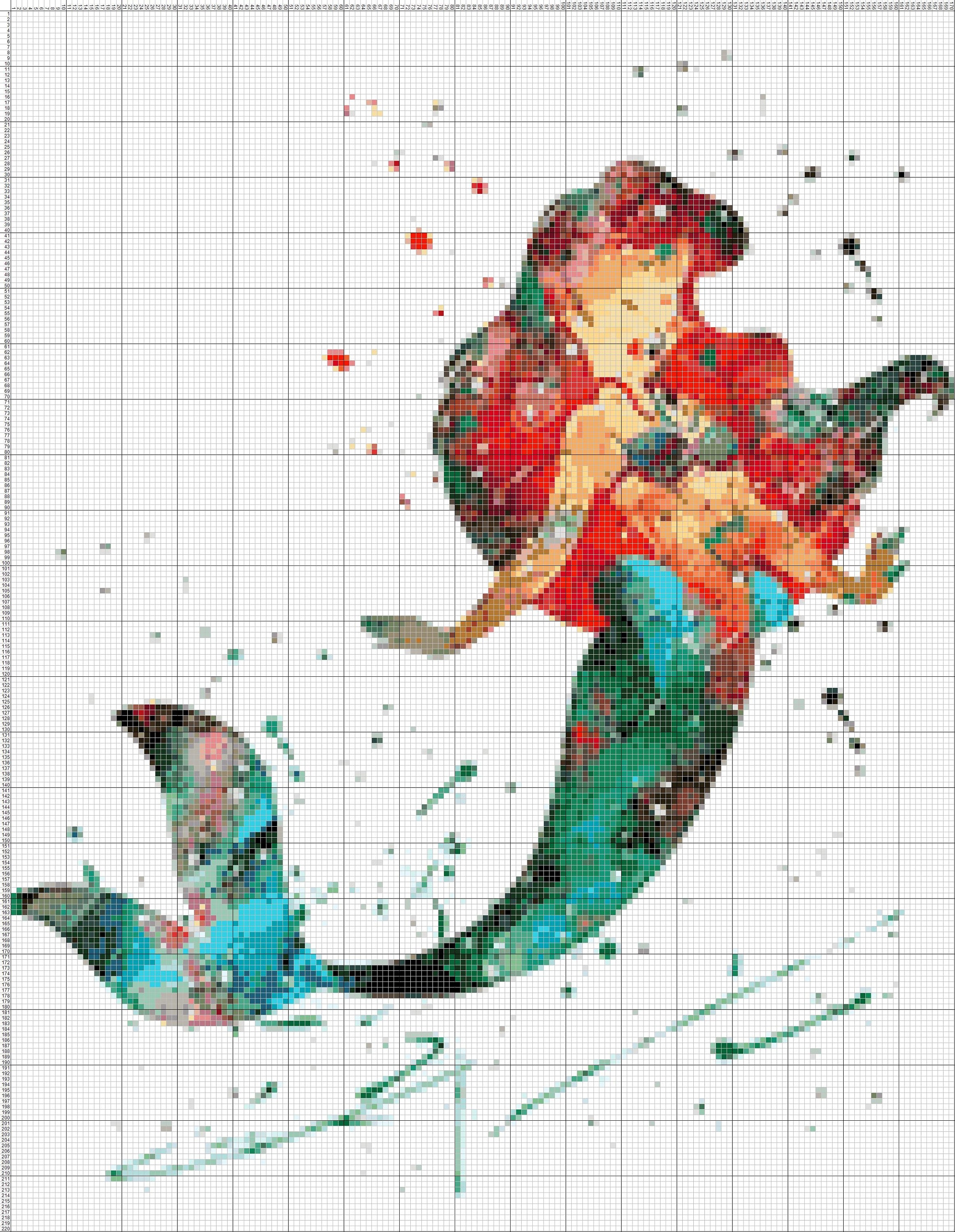 Dimensions Make a Splash Little Mermaid - Disney Cross Stitch Kit 70-65174  - 123Stitch