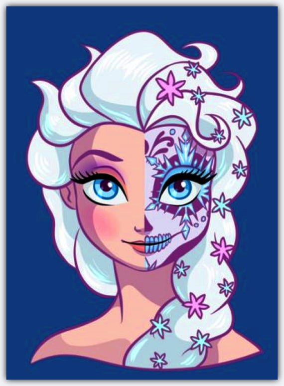 Download BUY 2 GET 1 FREE Disney Princess Sugar Skull Elsa 278 ...