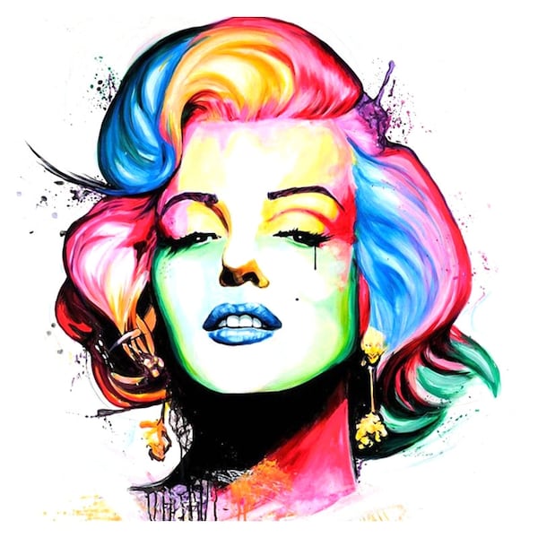 Marilyn Monroe Watercolor 628 Modern Cross Stitch Pattern Counted Cross Stitch Chart Pdf Format Instant Download