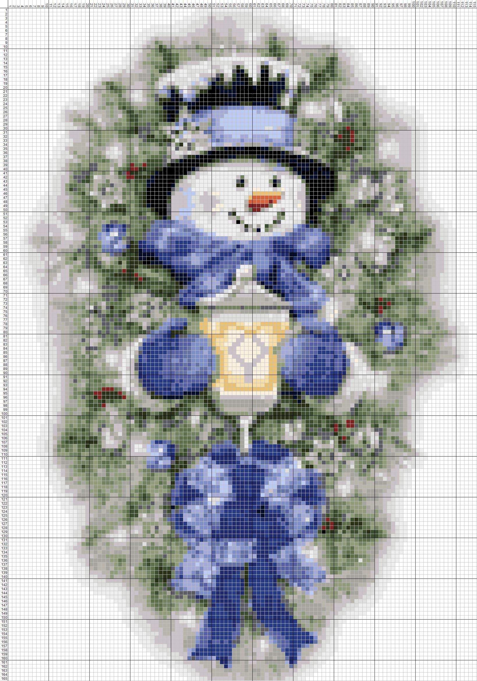 Chart Counted Cross Stitch Patterns Needlework embroidery Christmas Snowman Chart Counted Cross Stitch Patterns Needlework embroidery Christmas Snowman