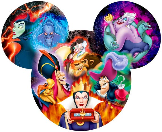 Disney Fairy Tale Villains Modern Cross Stitch Pattern Counted Cross Disney Fairy Tale Villains Modern Cross Stitch Pattern Counted Cross