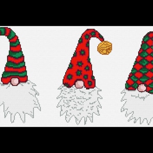 Noorse dwergen kerstkabouter 222 modern eenvoudig kruissteekpatroon geteld kruissteektabel pdf-formaat direct downloaden
