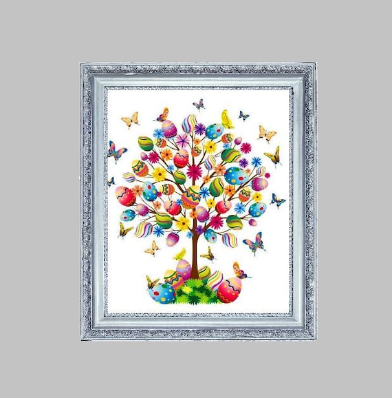 BUY 2, GET 1 FREE! Happy Easter Tree of Life 082 Cross Stitch Pattern Counted Cross Stitch Chart, Pdf Format, Instant Download/148165