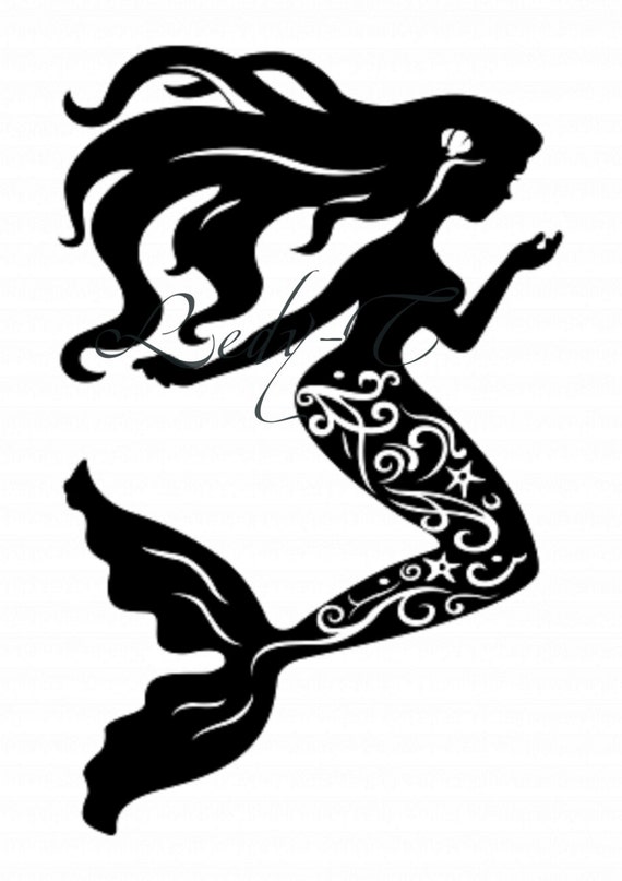 Download Promolisting Little Mermaid Black and White Cross Stitch ...