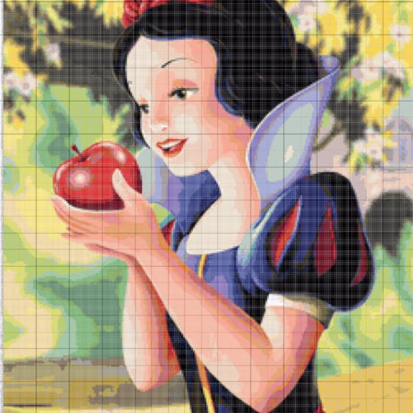 Snow White Princess Fairy Tale 485 Cross Stitch Pattern Counted Cross Stitch Chart Pdf Format Instant Download Needlecraft