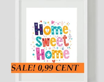 PROMO LISTING 0.99! Home Sweet Home 071 Cross Stitch Pattern Counted Cross Stitch Chart, Pdf Format, Instant Download / 115148