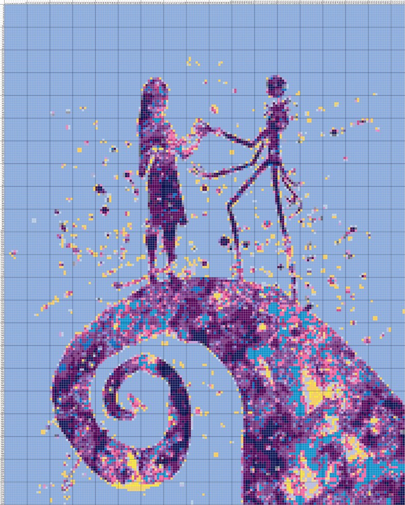 The Nightmare Before Christmas 504 Modern Cross Stitch Pattern Etsy