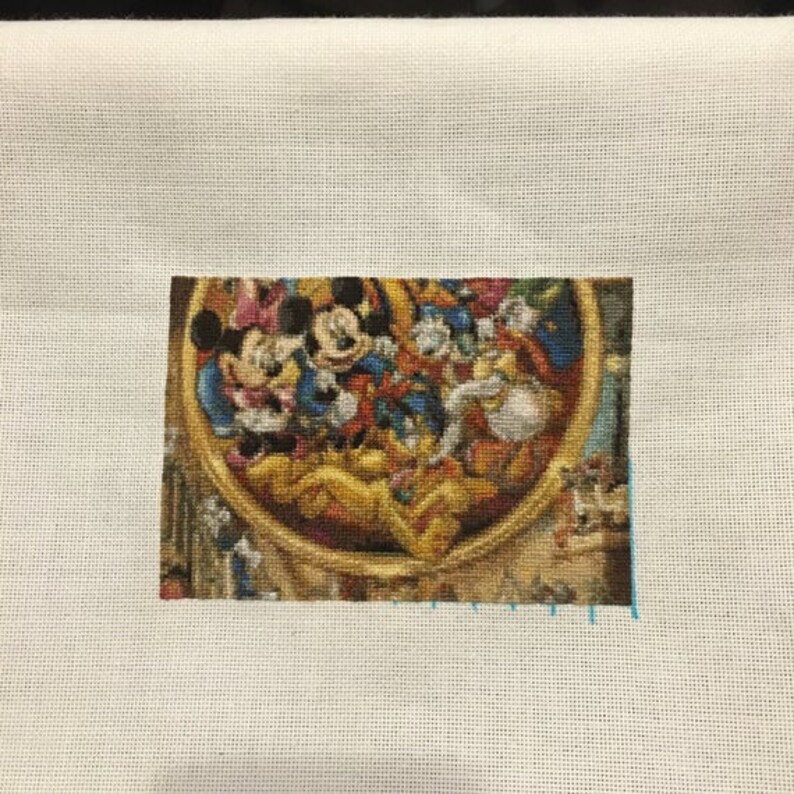 Cross Stitch Kit 498 Disney Family 14 count aida fabric Pre Etsy