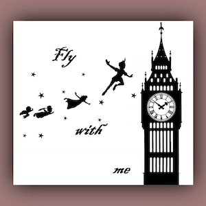 Peter Pan Fly With Me 362 moderne kruissteekpatroon geteld kruissteekkaart pdf-formaat Instant Download Needle Craft
