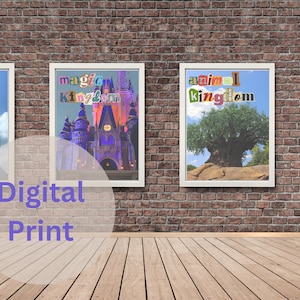 4 Themenparks Poster Dekor Digitaler Download