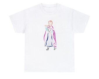 Zuster prinses Unisex zwaar katoenen T-shirt