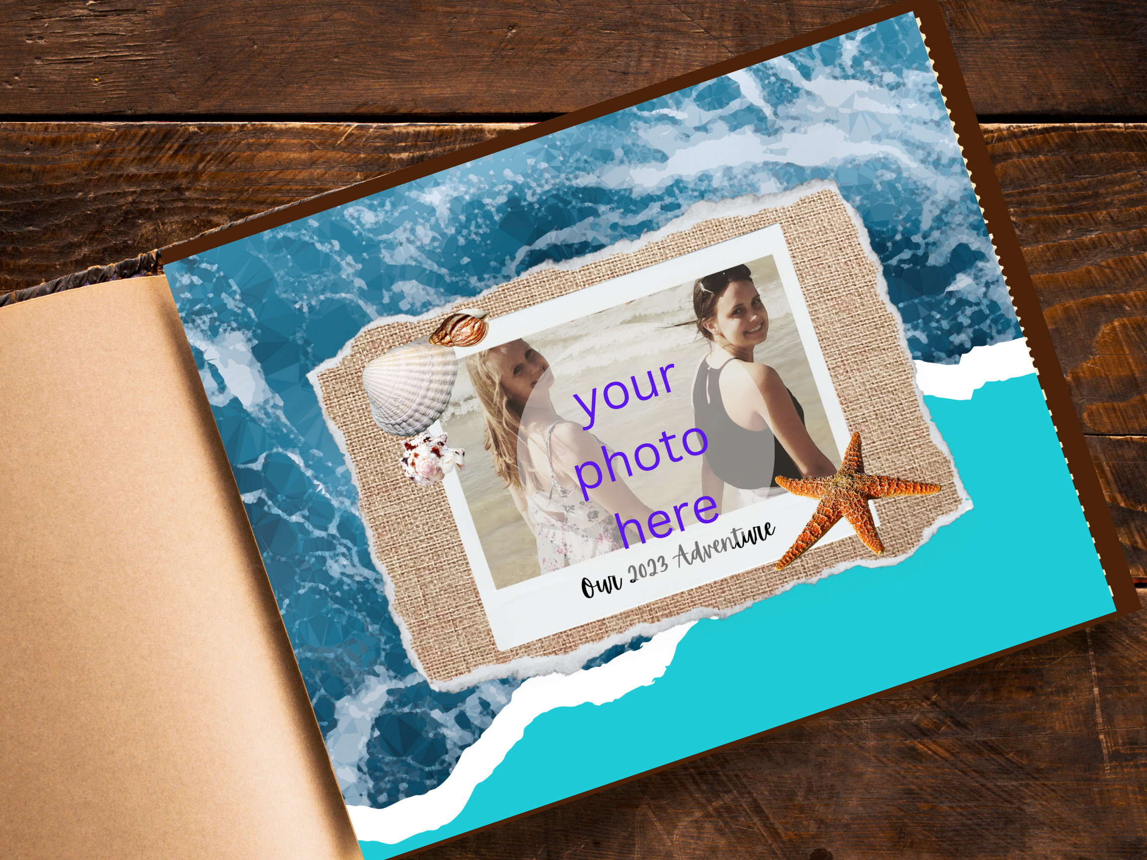 Beach Photo Album, Summer Photo Book, 4x6 Photo Albums, 5x7 Photo