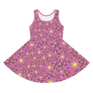 Girls&#39; Lost Princess Art Sleeveless Sundress (AOP)