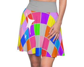 Falda skater para mujer Disco Dance (AOP)