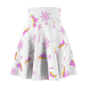 Running and Racing Pink Women&#39;s Skater Skirt (AOP)