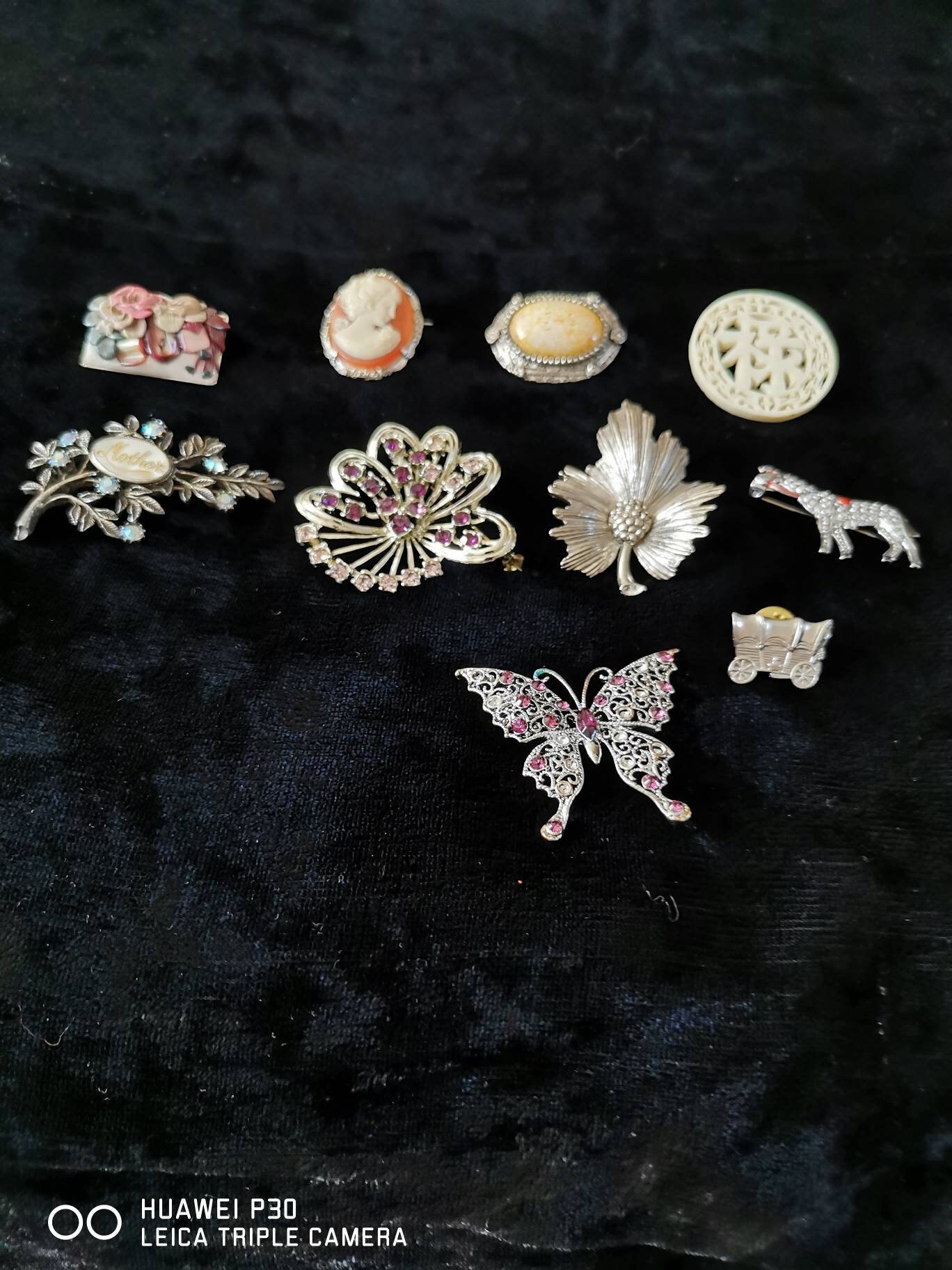 Lang Flower and Leaves Vintage Sterling Silver Brooch or