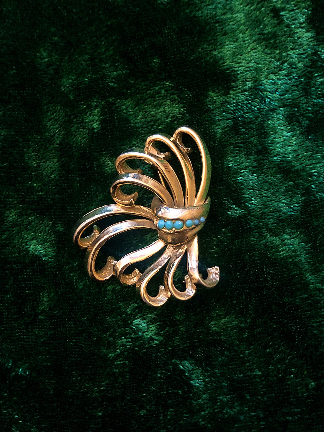 Vintage Brass Sea Creature Brooch - Etsy