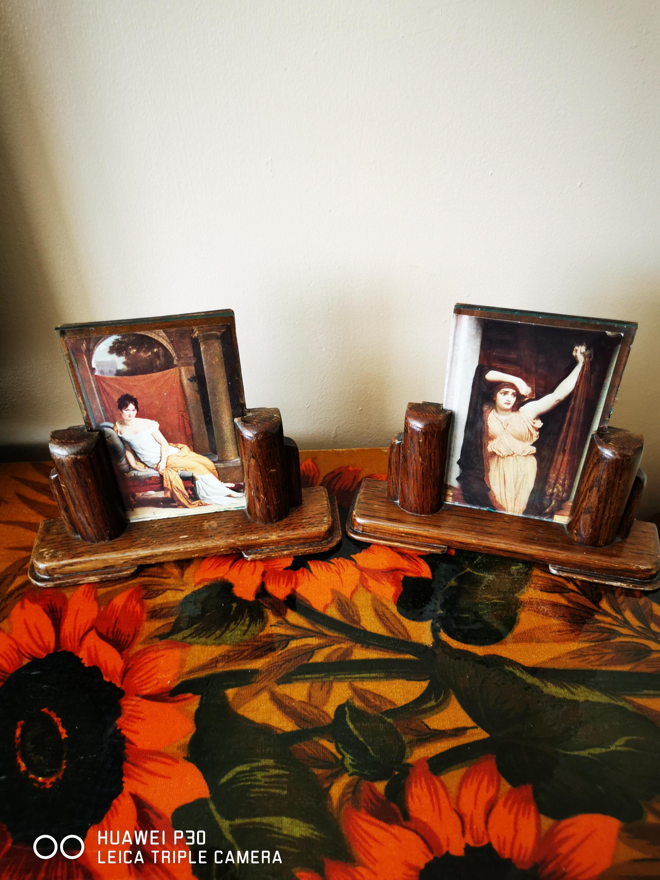 Stylish Vintage 1940's Wooden Frames.