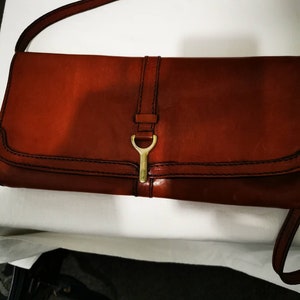 Vintage Versatile Shouder Bag in Tan Leather.