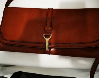 Vintage Versátil Shouder Bag en Piel Bronceada.