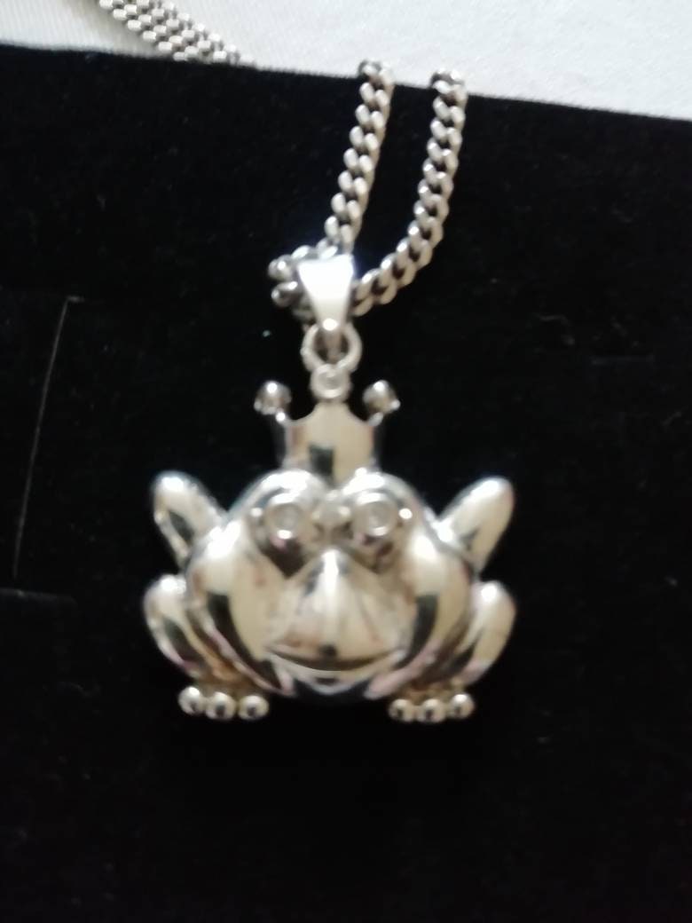 Frog Ball Chain Frog Necklace Chain Silver 18